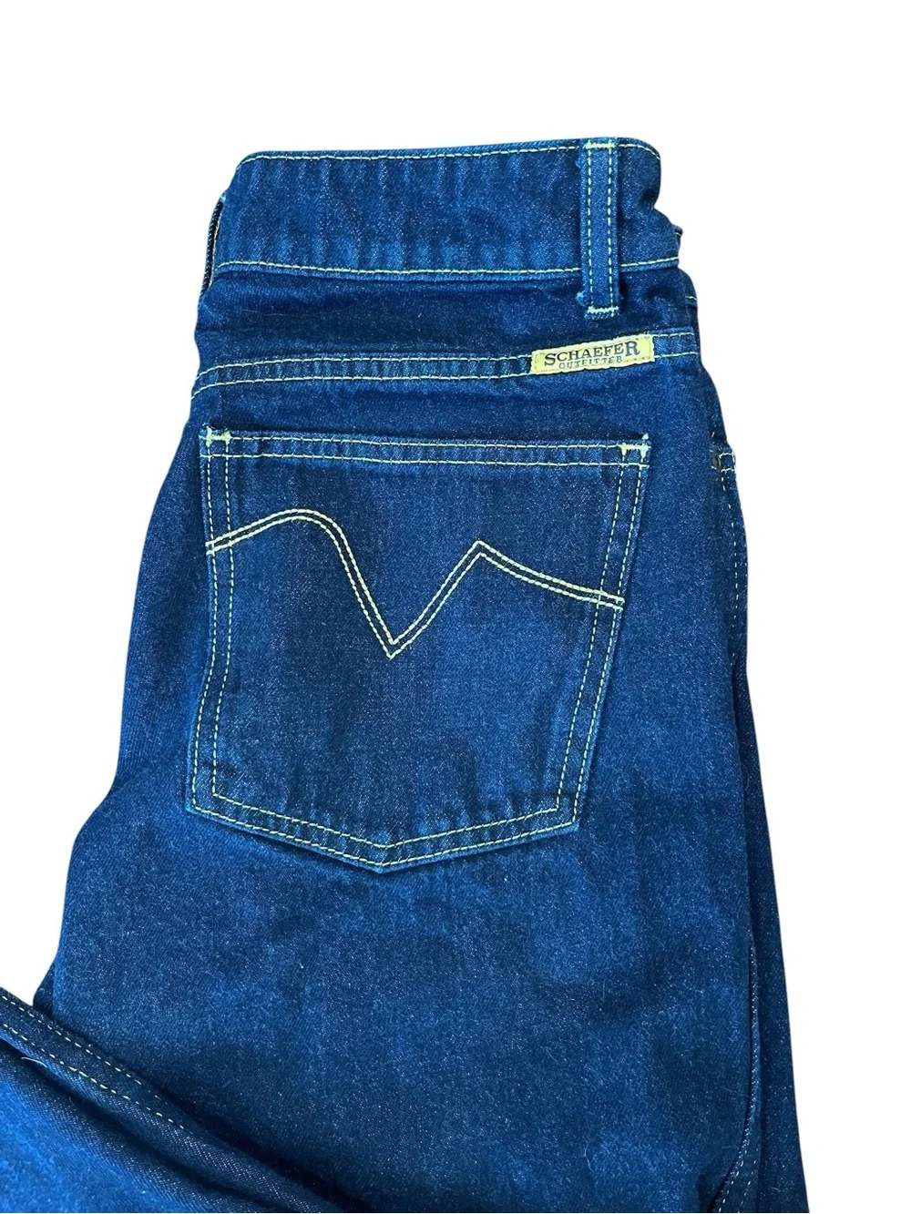 Schaefer Outfitter Style 9600 Factory Pre Production Sample Jeans 27 Rinse Wash